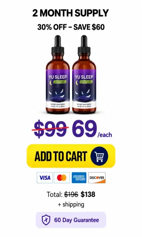 Yu Sleep 60-day supply package for $69 per bottle.
